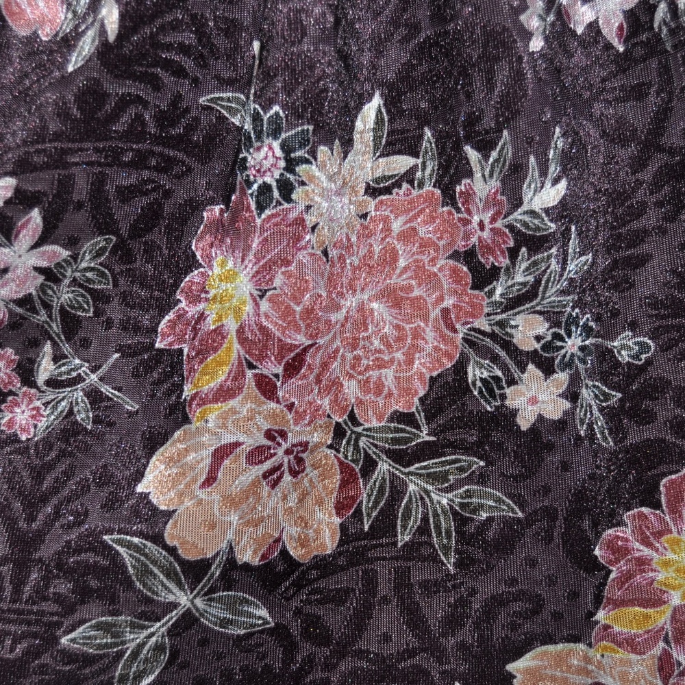 NEW Wineberry Printed Cup Fit & Flare Dress [D2] - Picture 6 of 8